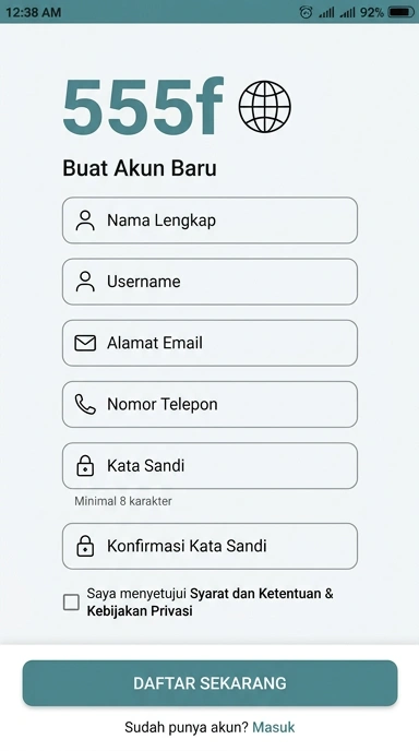 Cara Mudah Membuat Akun 555f di Android