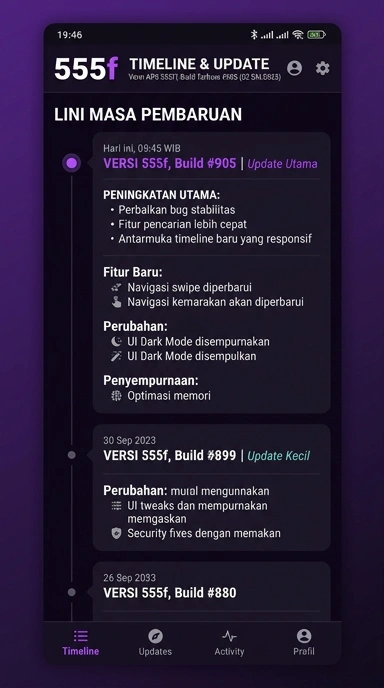 Riwayat Versi 555f untuk Pengguna Android