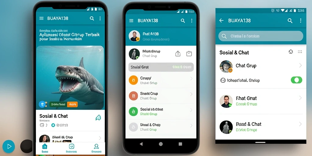 Tampilan antarmuka BUAYA138 saat chatting grup dengan teman-teman.
