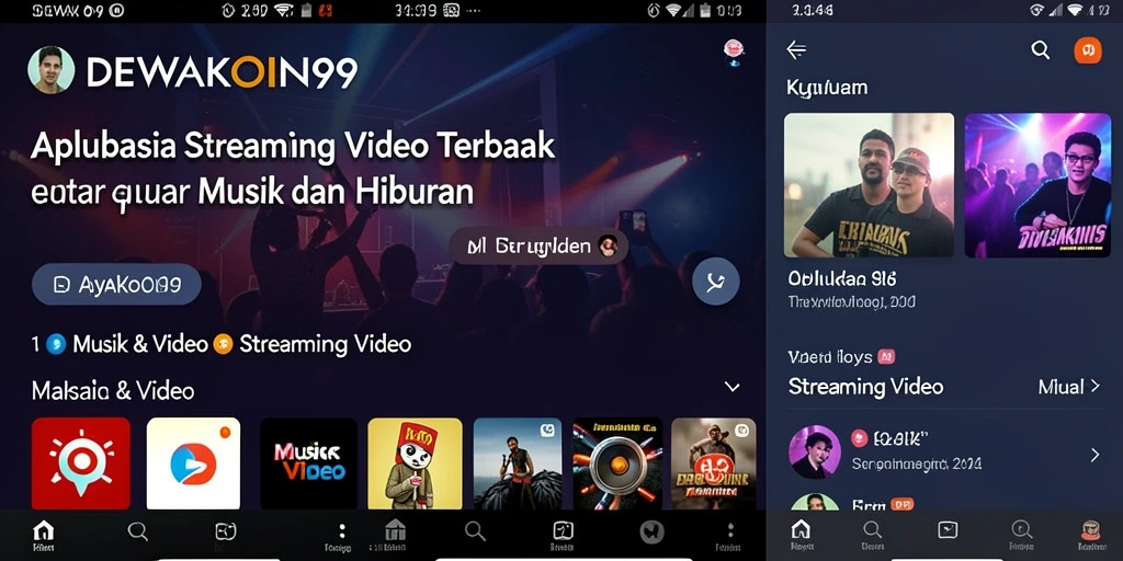 Antarmuka DEWAKOIN99 yang menarik untuk Streaming Video