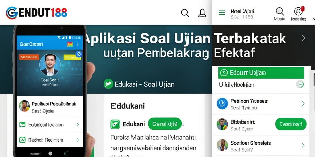 Antarmuka GENDUT188 menampilkan latihan soal dengan jelas dan menarik.