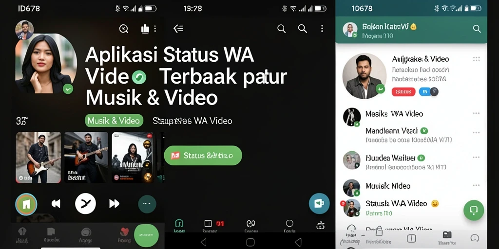 Antarmuka ID678 yang user-friendly dan koleksi video menarik.