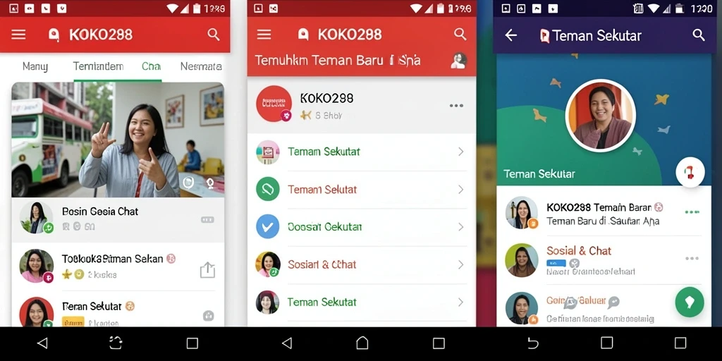Antarmuka KOKO288 yang memudahkan pertemanan baru.