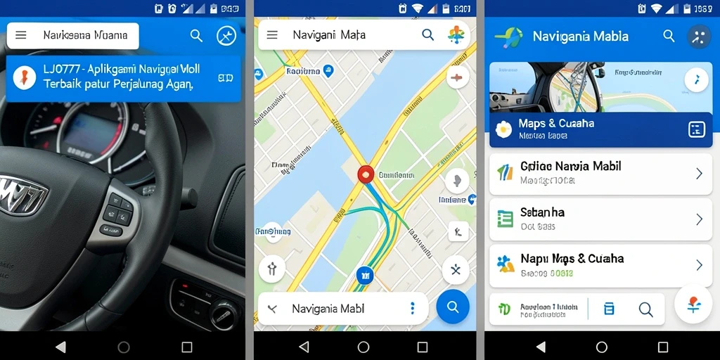 Antarmuka LJO777 yang modern dan fungsional untuk navigasi mobil.