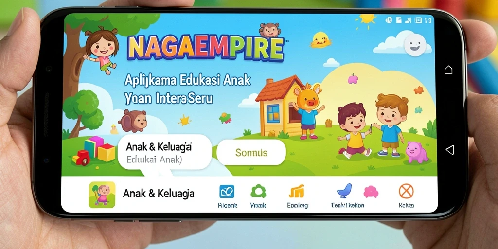 Antarmuka NAGAEMPIRE yang menarik untuk anak-anak.