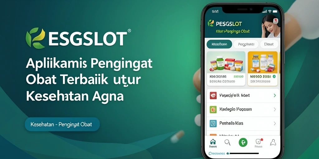 Antarmuka PESGSLOT menunjukkan fitur-fitur Pengingat Obat yang intuitif dan mudah digunakan.