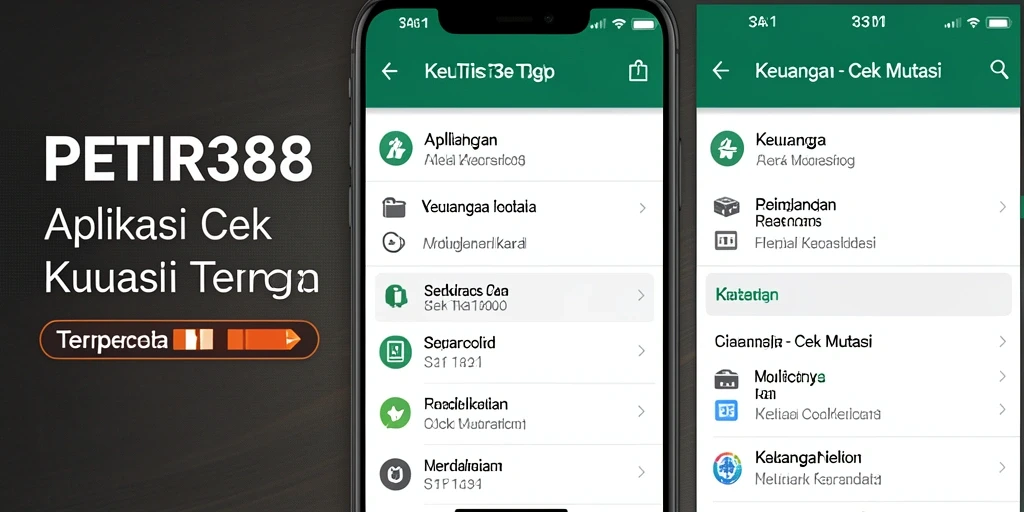 Tampilan antarmuka aplikasi PETIR388 untuk Cek Mutasi yang user-friendly.
