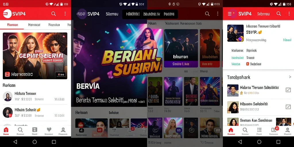 Tampilan antarmuka SVIP4 yang menarik dan penuh informasi hiburan.