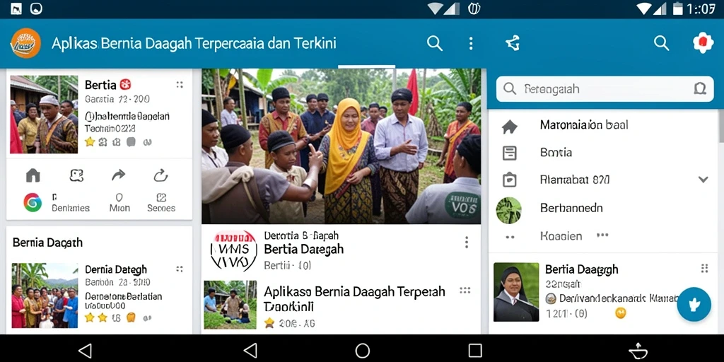 Tampilan antarmuka aplikasi Berita Daerah V07 yang modern dan informatif.