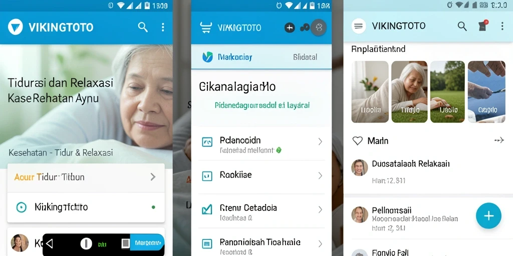 Antarmuka aplikasi VIKINGTOTO yang menenangkan untuk tidur dan relaksasi.